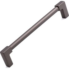 Mey İthalat 224 mm Metal Dayanıklı Nova Füme Mobilya Kulp Çekmece Dolap Kapak Kolu Kulpu Kulpları Modern Tasarım