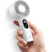 Mey İthalat Güçlü Taşınabilir USB Şarj Edilebilir Mini Kişisel El Fanı, 10H Maksimum Soğutma Süresi, Beyaz