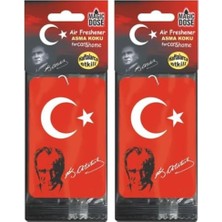 Mey İthalat Asma Karton Koku, Türk Bayrağı-Atatürk, 2'li Paket