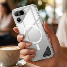 Caseonn Tecno Pova Curve 2 5g Kılıf Magsafe Özellikli Sararmaz Kristal Sert Kapak Şeffaf