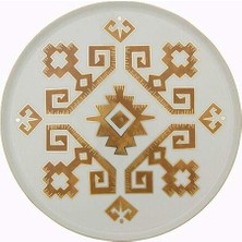 Mey İthalat Arabesque Desen1 Porselen Düz Tabak, 18 cm