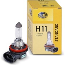 Mey İthalat Ampul H11 Halojen PGJ19-2 12V Tek Telli Far ve Sis, Mercedes Bmw Citroen Honda Opel Vw, 8gh 008 358-121