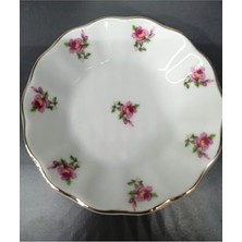 Mey İthalat Porselen 12'li Pembe Çiçek Çay Tabak 11 cm (12ADET) 8697635522938