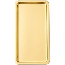 Mey İthalat Gold Paslanmaz Çelik Sunum Tepsisi, Dikdörtgen, 33X18 Cm, 1 Adet