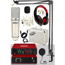 Mey İthalat Cx1 Mikrofon, GLX-500 Pro Ses Kartı ve Rs-30 Stereo Kulaklık Kayıt Ekipmanı