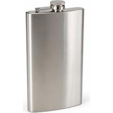 Mey İthalat 12 Oz (355 Ml) Paslanmaz Çelik Cep Matarası; Su ve Cold Brew Için Metal Matara, Kamp Seyahat Piknik ve Günlük Kullanım Için Vidalı Kapaklı Taşınabilir Şişe, Gümüş