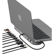 Mey İthalat 11'i 1 Arada Evrensel Usb-C Pro Bağlantı Istasyonunu 3 Monitör Desteğiyle Bağlayın; Silikon Hareket Teknolojisi, Mac, Windows ve Chromebook ile Çalışır, 10 Gbps Aktarım Hızları ve 2.5gbps