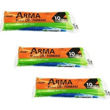 Mey İthalat Arma Standart Büyük Boy 50 Litre Çöp Torbası Poşeti / 65 x 80 cm - Mavi - 10 Adetlik 3 Rulo