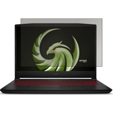 Mey İthalat Msi Bravo 15 B5DD 15.6 Inç Uyumlu Hayalet Ekran Koruyucu, Anti-Spy Gizlilik, 9h Temperli Nano Kırılmaz Esnek Cam, Parlama Önleyici 16:9