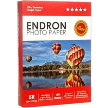 Mey İthalat 13 x 18 cm Inkjet Fotoğraf Kağıdı Ultra Premium 100 Adet 270 G Mürekkep Yazıcı Uyumlu 5r 126X177 mm Parlak
