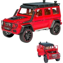 Mey İthalat Mercedes G Seri Arazi Aracı Die Cast Model Kutulu Buhar Atan Çek Bırak Full Fonksiyon Kapıları Açılan 1:22 Ölçek Model Araba (Kırmızı)