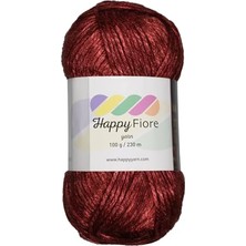 Mey İthalat Happy Fiore Parlak Örgü Ipi - 100 G / 230 M - Yün/poliamid/akrilik Karışımı - Parlak Dokulu, Yumuşak ve Dayanıklı (Kırmızı)
