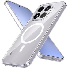 Happy Trend [mag-Mika] Xiaomi 15T Pro Için Şeffaf Telefon Kılıfı Kamera Yükseltili [magsafe ile Uyumlu] 15T Pro Koruyucu Güçlü Manyetikli Ince Hafif ve Sert Pc Tasarımlı Xiaomi 15T Pro Kılıfı (Şeffaf)
