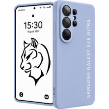 Happy Trend Samsung S26 Ultra ile Uyumlu Kılıf, Içi Kadife Kaplamalı Ince Sıvı Silikon Kapalı Kamera Tam Koruma Yumuşak Silikon Kapak, Gök Mavisi