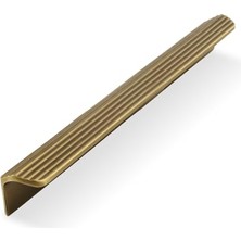 Mey İthalat Sarı 416 mm Metal Olifka Çizgili Antik Çekmece Kulp Modern Lüks Mobilya Dolap Çekmece Kulbu