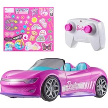 Mey İthalat Pembe Barbie Cabrio Uzaktan Kumandalı Araba, Çıkartmalı, 4 Yaş, JBH05