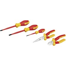 Mey İthalat Vde El Aleti Seti 5 Parça, 1600A02NG2, Kırmızı (1x Yan Keski 160 Mm; Kargaburun 200 Mm, Tornavida Sl 3.5 x 75 Mm, Tornavida Sl 6.5 x 125 Mm, Yıldız Tornavida Ph2 x 125 Mm)
