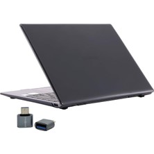 Happy Trend Kılıf Uyumlu Kristal Parlak Şeffaf Sert Hard Case Ince Hafif Çizilme Koruma 15.6 Inç Siyah
