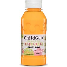 Mey İthalat Süper Yıkanabilir Parmak Boya, 350 ml Şişe, Turuncu