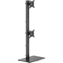 Mey İthalat 17”-34” Dikey Ikili Monitör Standı, 12 kg x 2 Taşıma Kapasitesi, Vesa 75X75/100X100