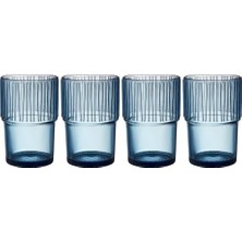 Mey İthalat Kusintha Kahve Bardağı Mavi 380 ml 4'lü Set