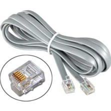Mey İthalat RJ12 6'lı Santral Telefon Kablosu, 3 Metre