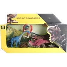 Mey İthalat Aksesuarlı 4'lü Dinozor Model Figür Seti