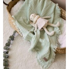 Mey İthalat Su Yeşil 4 Katlı Müslin Bebek ve Çocuk BATTANIYESI%100PAMUK Baby Muslin Blanket