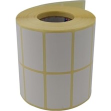 Mey İthalat Termal Rulo Etiket, 50 mm x 30 Mm, 3000 Adet, Yan Yana 2'li Sarılmış Rulolar, 40 mm Kuka Çapı, Barkod Yazıcılarla Uyumlu, Beyaz