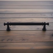 Mey İthalat Selçuklu Siyah Metal Kulp 192 mm Mobilya Çekmece Mutfak Dolabı Dolap Kapak Kulpları Kulb Kulpu