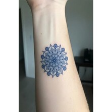 Mey İthalat Mandala Desenli El, Boyun ve Bilek Için Yarı Kalıcı Geçici Dövme, 12X7 cm
