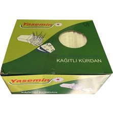 Yasemin Kağıt Sargılı Kutulu Ahşap Kürdan - Standart Boy - Ort. 400 Adetlik 1 Paket