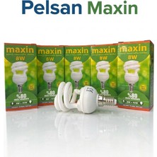 Pelsan Maxin 8W Günışığı E14 Ampul 5 Adet