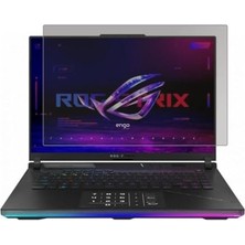Mey İthalat Asus Rog Strix G16 16 Inç Uyumlu Hayalet Ekran Koruyucu, Anti-Spy Gizlilik, 9h Temperli Nano Kırılmaz Esnek Cam, Parlama Önleyici 16:10