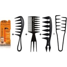 Mey İthalat Ultra Strong Turuncu Saç Şekillendirici Toz Wax 20 G + Şekil Tarak X3 + Mucizevi Tarak 5'li Set