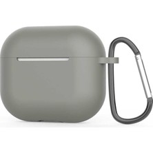 Mey İthalat Apple ile Uyumlu Airpods 3. Nesil Airbag 28 Silikon Kılıf, Gri