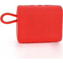 Mey İthalat BTS01 Taşınabilir Bluetooth Hoparlör, Kırmızı