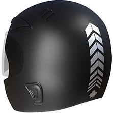 Mey İthalat 2 Adet Sport Kask, Araba Ayna Yaldızlı Gümüş Kask Sticker