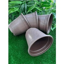 Mey İthalat 5 Adet 15X13 cm 50 L Plastik Gri 895600214544 1 Vakum Saksı Ucuz Fide Üretim Saksısı