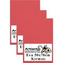 Mey İthalat Kırmızı Eva Süngeri, 50X70 Cm, 3 Adet