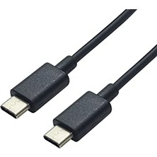 Mey İthalat Siyah Type-C - Type-C Şarj ve Data Kablosu, 3A, 1 Metre
