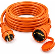 Mey İthalat 10 Metre Turuncu Topraklı Ttr Uzatma Kablosu, 3x2.5 mm