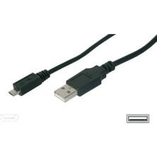 Mey İthalat AK-300110-010-S USB 2.0 Kablo, A-Micro B Erkek/erkek, 1.0 M