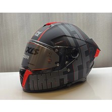 Axxis Axxıs Kask Hawk Evo Sv Type Studıo B5 Mat Kırmızı/siyah