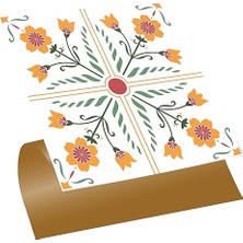 Mey İthalat Portakal Çiçeği Desenli Pvc Karo Fayans Kaplama, 30 x 30 Cm; 11 Adet, 1 M²