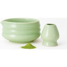 Mey İthalat Seramik Chawan Matcha Çayı Köpürtme Kasesi ve Whisk Matcha Tutucu MT216