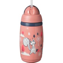 Mey İthalat Isı Yalıtımlı Pipetli Bardak 266 Ml, Pembe
