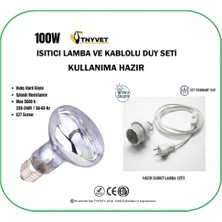 Mey İthalat Tnyvet Işığı Isıtıcı Lamba Kablolu 100 W Set, Kızılötesi, Gün Şeffaf Bahçe Ekipmanı