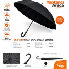 Toptancı Amca 16 Telli Protokol Şemsiyesi Kılıflı Su Tutmaz Kaymaz Tutamaçlı Yağmur Şemsiyesi T.amca