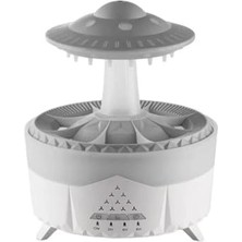 Mey İthalat Yağmur Efektli Hava Nemlendirici, Ultrasonik Buhar, 7 Renk LED Işık, 2h/4h/8h Zaman Ayarı, Otomatik Kapanma